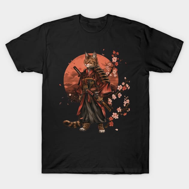 Cat Ninja Legend Clawed Assassin T-Shirt by Tosik Art1